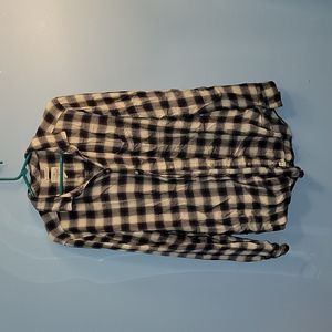 American Eagle BF fit blue/gray plaid button down